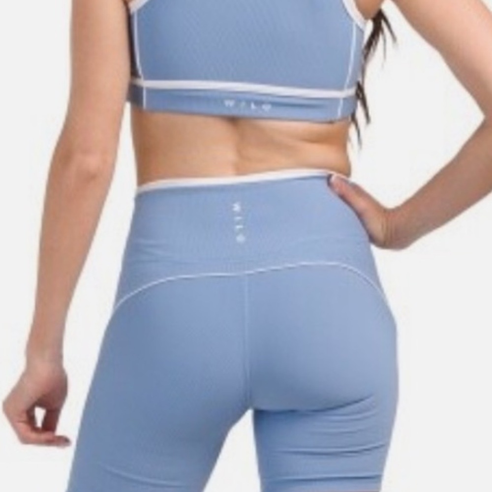 Wilo Women's Blue and White Sports Bra - Picture 8 of 8